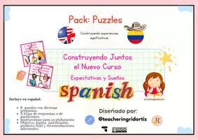 Vista previa - Tarjetas / Manipulativos - Puzzles: Construyendo nuestro nuevo curso. - Portada