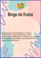 Vista previa - Juegos / Gamificación - Bingo de frutas - página 1