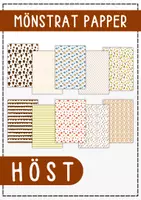 förhandsvisning - Höstpyssel – mönstrat papper - försättsblad
