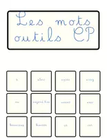 Aperçu - Cartes / Images - Cartes jeu avec mots-outils niveau cp - Page de couverture