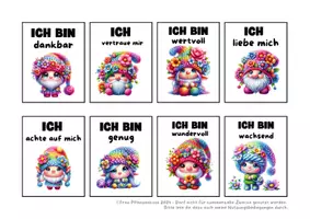 Vorschau - Anderer Materialtyp - Mutmachkarten Zwerge | Positive Affirmationen für Selbstvertrauen | Klasse 1–4 - Seite 3
