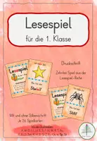 Vorschau - Spiele - Lesespiel nach Buchstabeneinführung Sp St | Druckschrift - Deckblatt