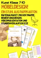 Vorschau - Stundenentwürfe - Produktdesign: Stühle aus Pappkartons! (Projektmappe, Videodreh, Kunst) - Deckblatt