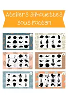 Aperçu - Jeux - 6x silhouettes (Thème sous l'océan) - Page de couverture