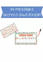 Aperçu - Cartes / Images - Messages secrets (Thème sous l'ocean - Page de couverture