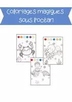 Aperçu - Matériel pour travaux manuels / dessin - Coloriage magique (Thème sous l'océan) - Page de couverture