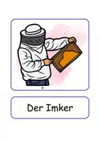Vorschau - Mal- und Bastelvorlagen - XXL Lesekarten/Bildkarten Berufe - DaZ/DaF, Deutsch (Grundschule) - Seite 1