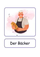 Vorschau - Mal- und Bastelvorlagen - XXL Lesekarten/Bildkarten Berufe - DaZ/DaF, Deutsch (Grundschule) - Seite 2