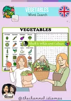 Aperçu - Feuilles d'exercices - VEGETABLES – Word Search (20 Words) - Page de couverture