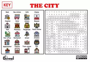Vista previa - Hojas de trabajo - THE CITY – Word Search (20 Words) - página 3