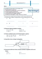 Vorschau - Klassenarbeiten - Klassenarbeit Rechnen mit natürlichen Zahlen Klasse 5R - Deckblatt