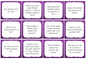 Vorschau - Arbeitsblätter - Konversationskarten Ethik - Glück - Seite 1