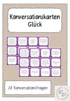Vorschau - Arbeitsblätter - Konversationskarten Ethik - Glück - Deckblatt