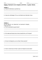Vorschau - Klassenarbeiten - Märchen Klasse 5/6: Klassenarbeit Deutsch (Die Wassernixe) - Seite 2