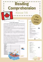 Vorschau - Arbeitsblätter - Reading Comprehension Canada Yukon 1000 Übungen Klasse 7/8 - Deckblatt