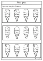 Vorschau - Arbeitsblätter - Visuelle Wahrnehmung: Schau genau (Kindergarten, Sommer) - Seite 3