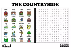 Aperçu - Feuilles d'exercices - THE COUNTRYSIDE – Word Search (20 Words) - Page 1