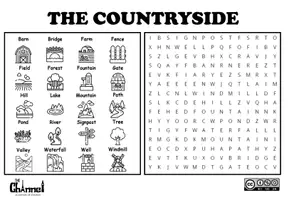 Aperçu - Feuilles d'exercices - THE COUNTRYSIDE – Word Search (20 Words) - Page 2