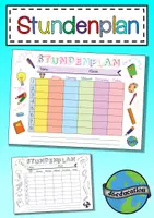 Vorschau - Anderer Materialtyp - Stundenplan Vorlage - Erster Schultag / Schulanfang - Deckblatt