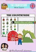Aperçu - Feuilles d'exercices - THE COUNTRYSIDE – Word Search (20 Words) - Page de couverture