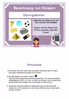 Vorschau - Stationenlernen - Berechnung von Körpern (2fach differenziert) inkl. Lösungen - Seite 2