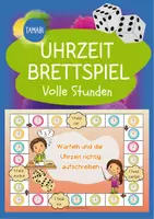 Vorschau - Spiele - Brettspiel Uhrzeit "volle Stunde" | Uhr | Uhrzeit 1 Klasse | Uhrzeit 2 Klasse | Uhr Spiel - Deckblatt