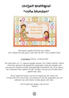 Vorschau - Spiele - Brettspiel Uhrzeit "volle Stunde" | Uhr | Uhrzeit 1 Klasse | Uhrzeit 2 Klasse | Uhr Spiel - Seite 1