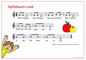 Vorschau - Arbeitsblätter - MUSIK - Herbst -Apfelbaumlied (Apple tree) - Seite 1