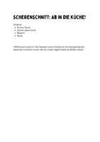 Vorschau - Stationenlernen - Scherenschnitt: Partyfood Rezepte (Übung, Kunst) - Seite 1