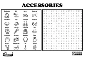 Aperçu - Feuilles d'exercices - ACCESSORIES – Word Search (20 Words) - Page 2