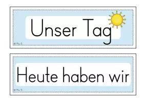 Vorschau - Poster - Tagestransparenz für die Grundschule - Tafelkarten (blau) - Seite 3
