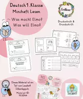 Vorschau - Arbeitsblätter - Deutsch Lesen lernen 1. Klasse Leseheft, Arbeitsblätter Buchstaben, Silben - Seite 1