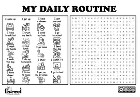 Aperçu - Feuilles d'exercices - MY DAILY ROUTINE – Word Search (20 Expressions) - Page 2