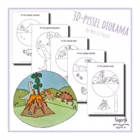förhandsvisning - Pysselpaket 3D-pyssel diorama ALLA MOTIV - sida 1