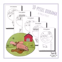 förhandsvisning - Pysselpaket 3D-pyssel diorama Djur - sida 3