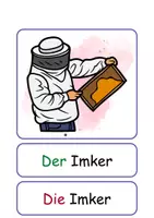 Vorschau - Arbeitsblätter - XXL Lesekarten/Bildkarten Berufe Einzahl und Mehrzahl - DaZ/DaF, Deutsch (Grundschule) - Seite 1