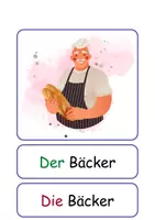 Vorschau - Arbeitsblätter - XXL Lesekarten/Bildkarten Berufe Einzahl und Mehrzahl - DaZ/DaF, Deutsch (Grundschule) - Seite 2