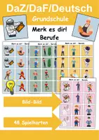 Vorschau - Arbeitsblätter - Merk es dir Berufe (Bild-Bild) - DaZ/DaF, Deutsch (Klasse 1 bis 4) - Deckblatt