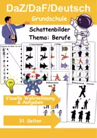 Vorschau - Arbeitsblätter - Berufe Schattenbilder - DaZ/DaF, Deutsch (Klasse 1 und 2) - Deckblatt
