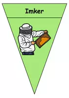 Vorschau - Arbeitsblätter - Wimpel Berufe - DaZ/DaF, Deutsch, Sachunterricht - Seite 1