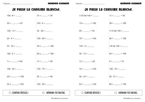 Aperçu - Autre type de ressources - Ceintures de calcul mental P5 - Page 3
