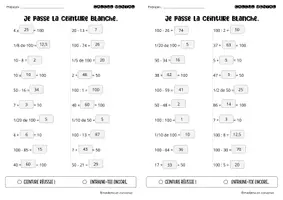Aperçu - Autre type de ressources - Ceintures de calcul mental P5 - Page 2