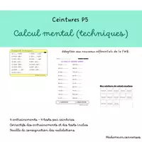 Aperçu - Autre type de ressources - Ceintures de calcul mental P5 - Page de couverture