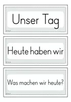 Vorschau - Präsentationen/Tafelbilder - Tagestransparenz für die Grundschule - platzsparende Tafelkarten (grün) - Seite 2