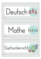 Vorschau - Präsentationen/Tafelbilder - Tagestransparenz für die Grundschule - platzsparende Tafelkarten (grün) - Seite 3
