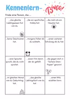 Vorschau - Arbeitsblätter - Kopiervorlage: Kennenlern-Bingo - Deckblatt