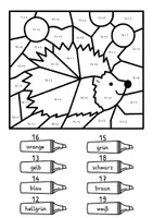 Vorschau - Arbeitsblätter - Rechenmalblatt Tiere - 4 Rechenmalblätter ZR 20 4-fach differenziert - Seite 1