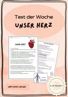 Vorschau - Arbeitsblätter - Text der Woche: Unser Herz - Deckblatt
