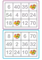 Vista previa - Hojas de trabajo - Bingo de las tablas - página 3