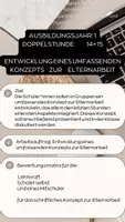 Vorschau - Stundenentwürfe - Entwicklung eines umfassenden Konzepts zur Elternarbeit - Deckblatt